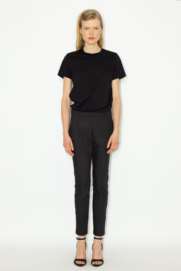 Black-Cotton-T-Shirt-w-Knit-collar-&-Black-Denim-Ruby-Jeans_LB-299