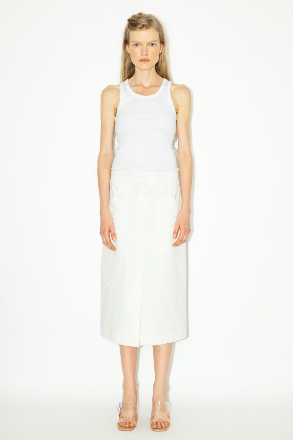 Off-white-Denim-Cargo-Skirt
