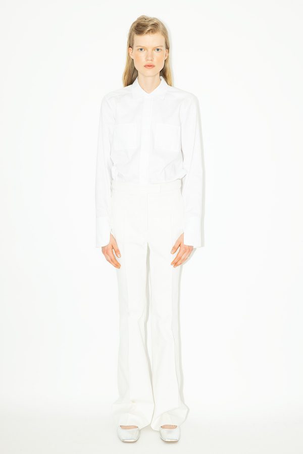 White-Cotton-Twill-Audrey-Shirt-&-Off-White-Denim-Boot-cut-Pants_LB-865