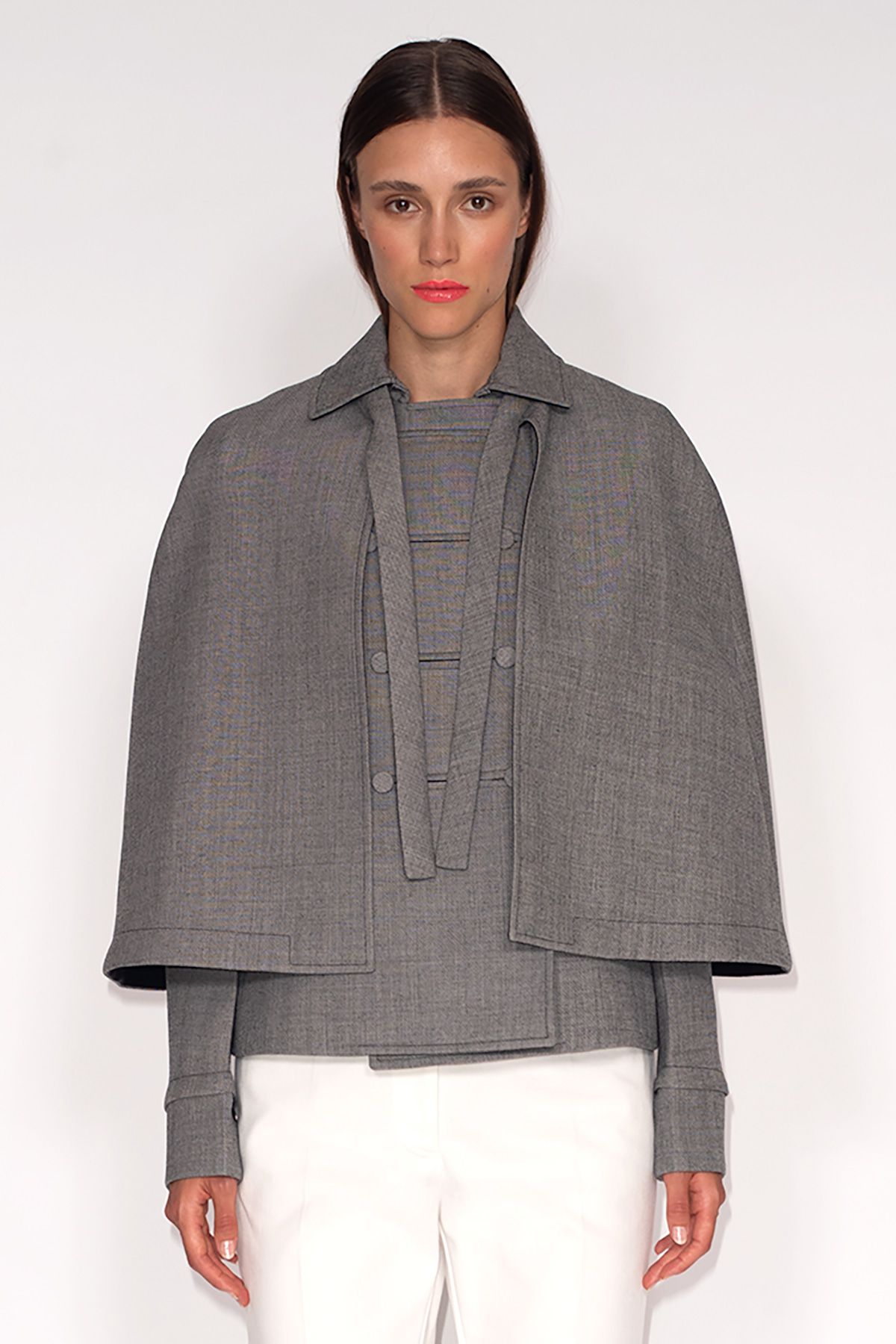 Black-&-White-Summer-Tweed-Cape-Chevalier-Jacket-905