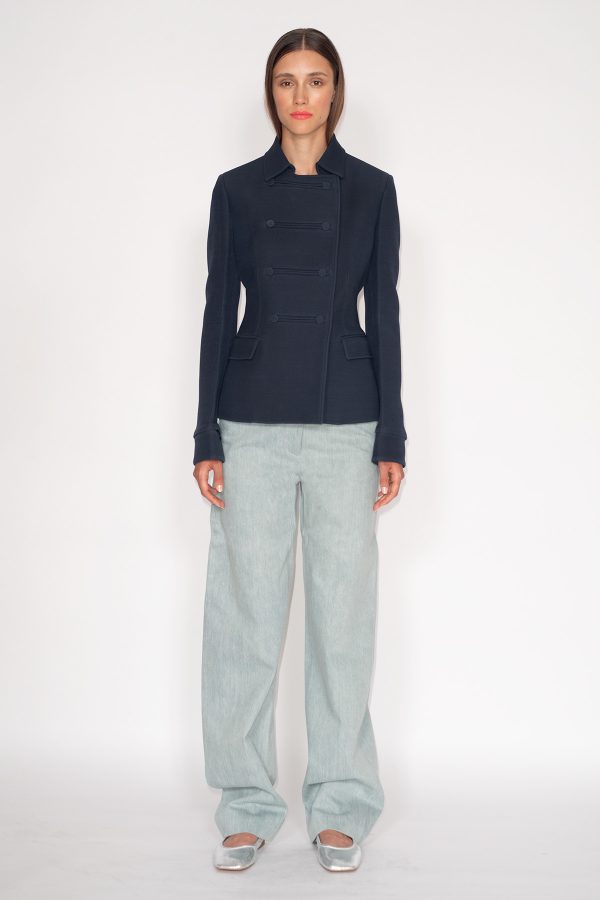 Bleu-Wool-Silk-Chevalier-Jacket-&-Light-Blue-Denim-Barrel-Leg-Pants-878