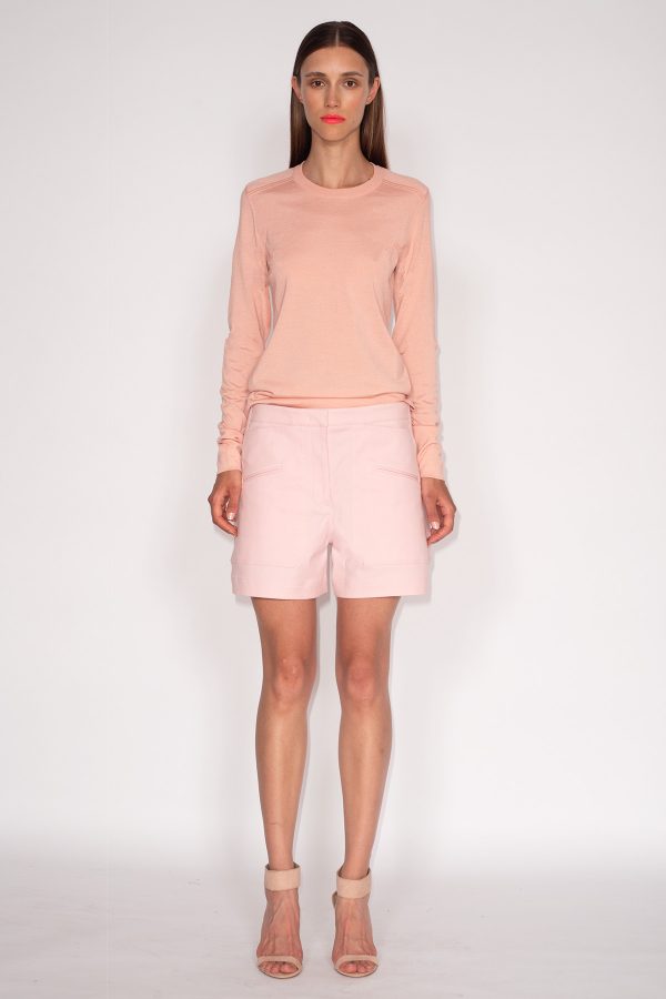 Blossom-Cashmere-Silk-18GG-Motorcycle-Sweater-&-Rose-Cotton-Stretch-Boat-Shorts-1541