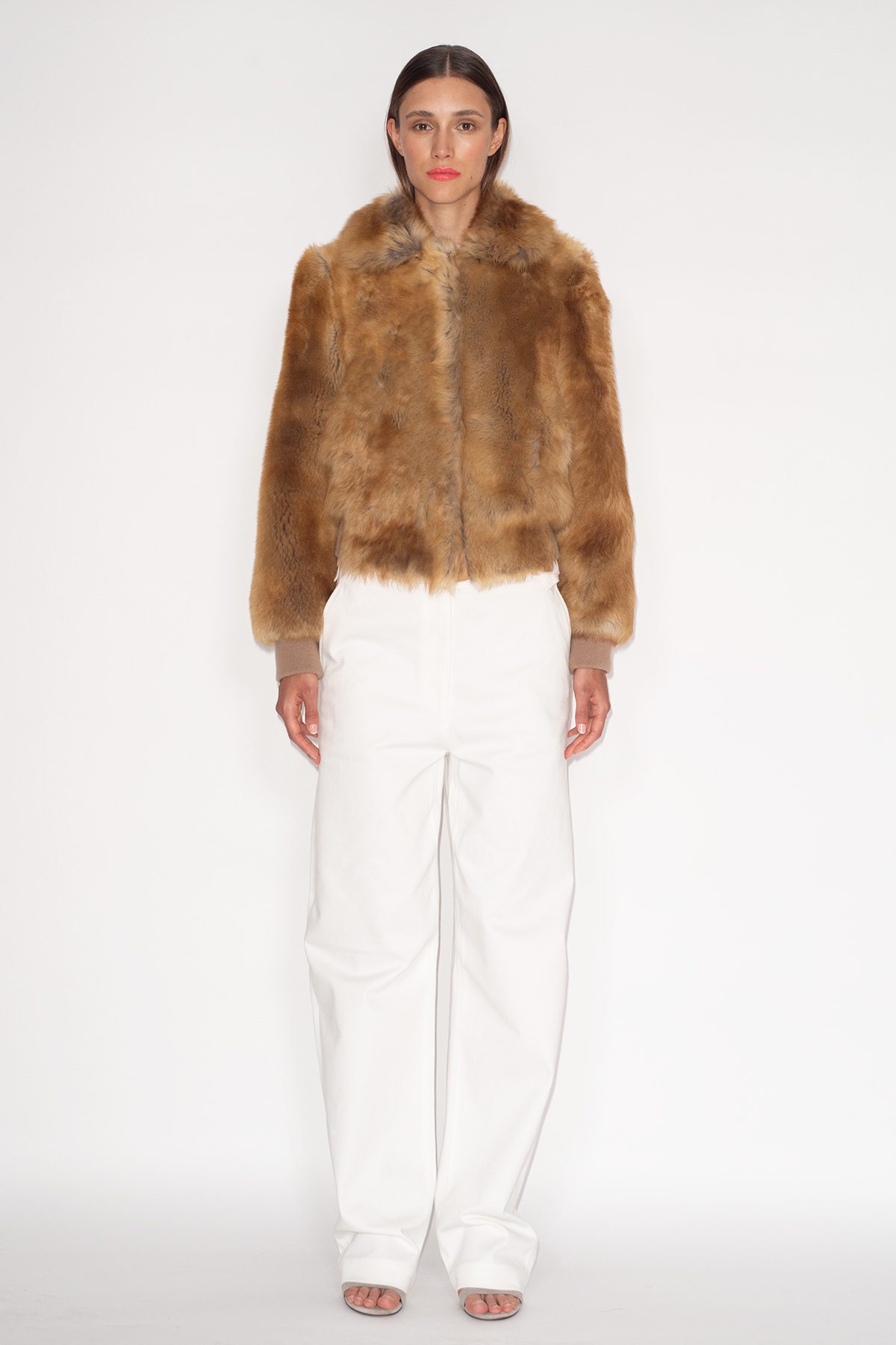 Fake-Fox-Shearling-Jacket-&-White-Barrel-Leg-Jeans-1005