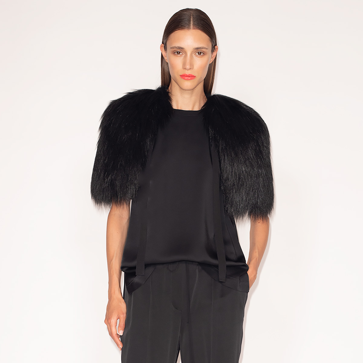 Fake-Fur-Wings-Black-Satin-T-Shirt-054