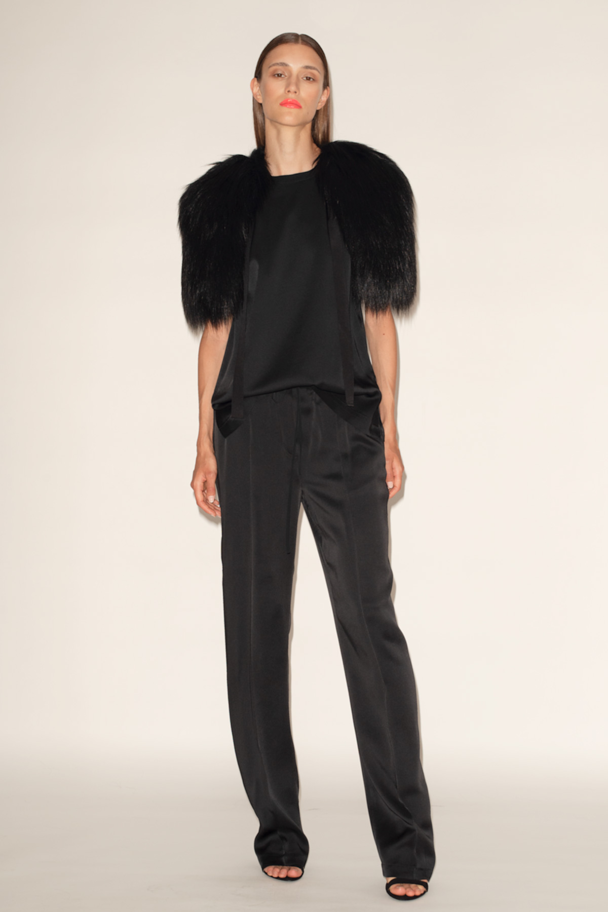 Fake-Fur-Wings-over-Black-Satin-T-Shirt-+-Drawstring-Pants--056