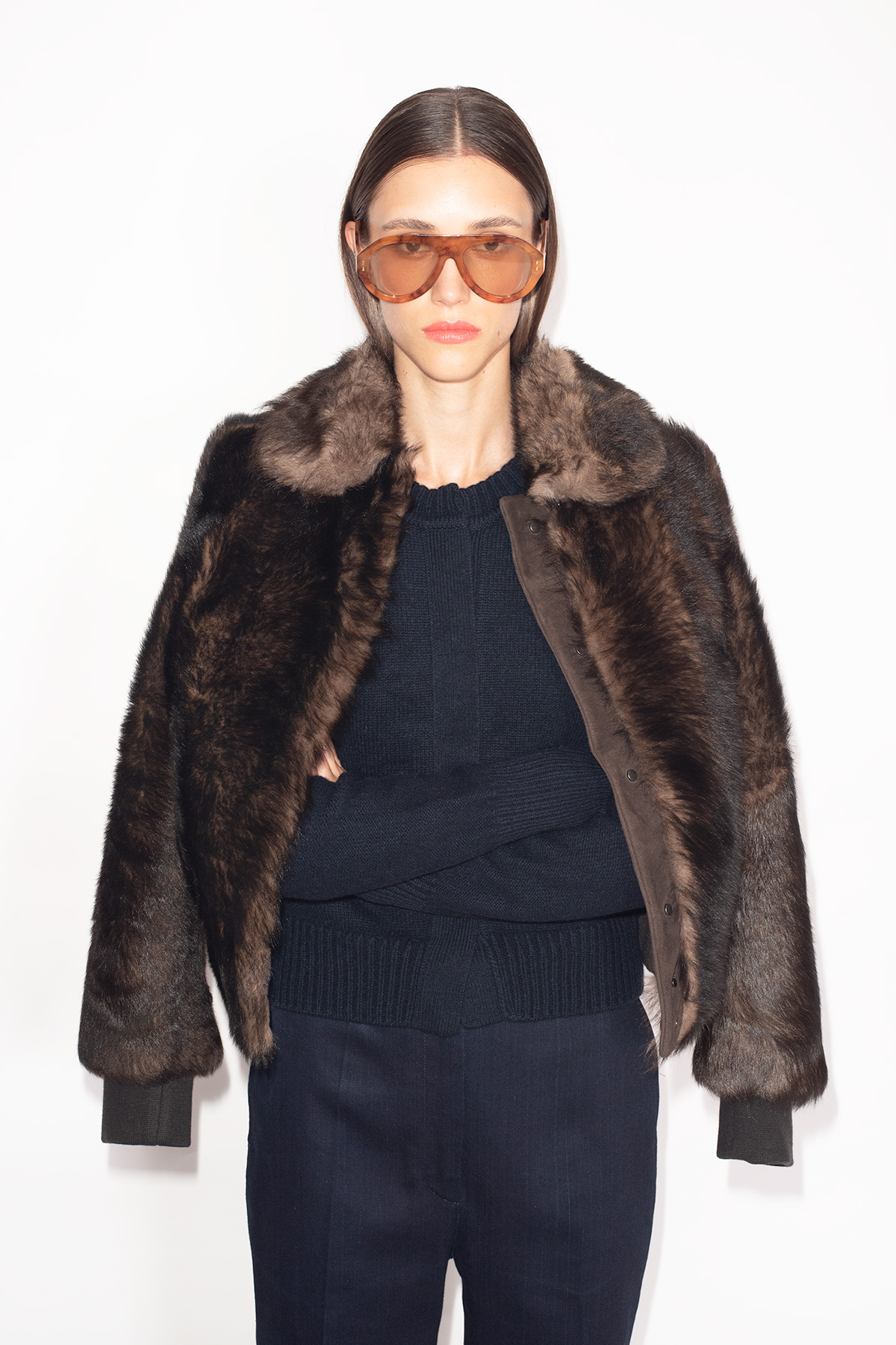 Fake-Mink-Shearling-Bomber-Jacket--Night-Blue-5GG-Argyle-Cardigan-530