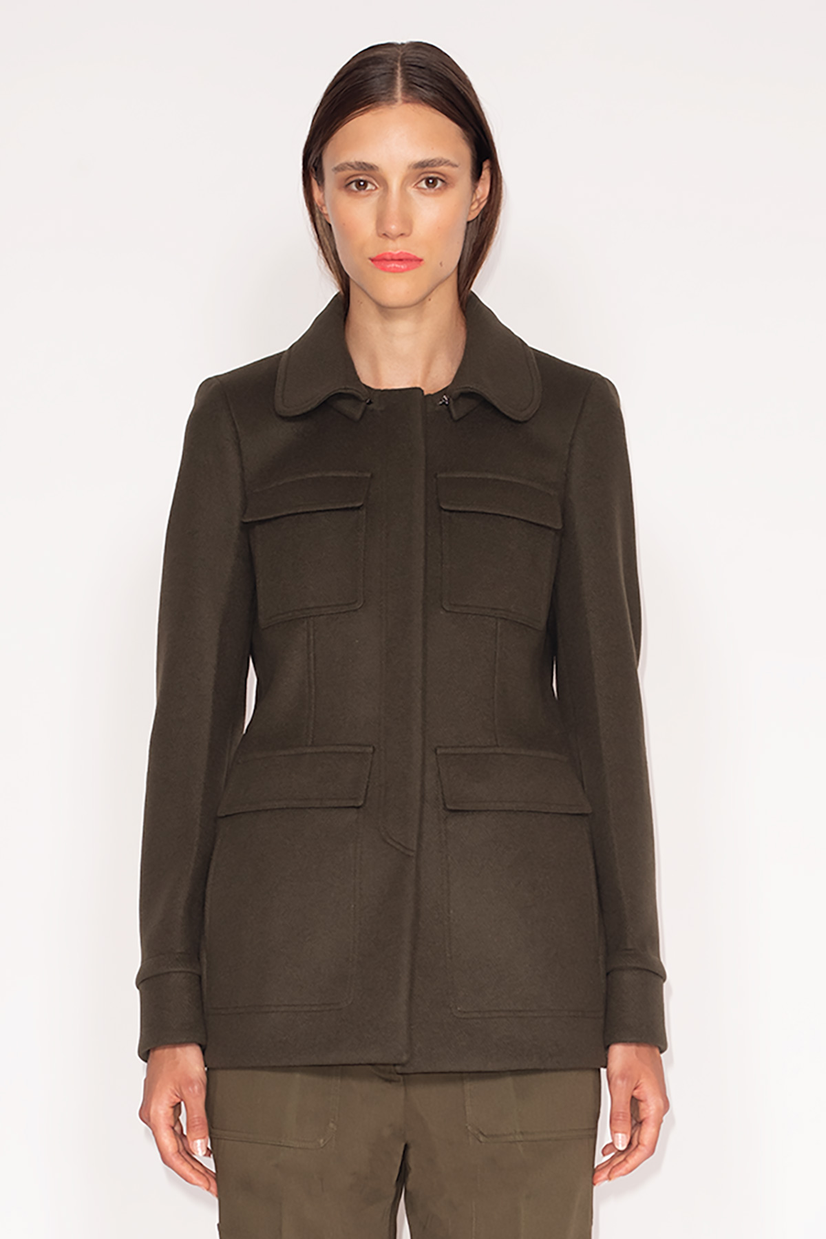 Miltary-Green-Cashmere-Wool-Godet-Jacket-726