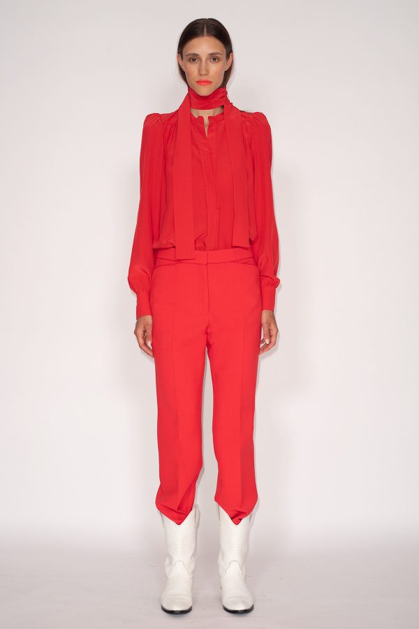 Red-Crepe-de-Chine-Rodeo-Blouse-&-Red-Stretch-Wool-Rodeo-Pants-1449