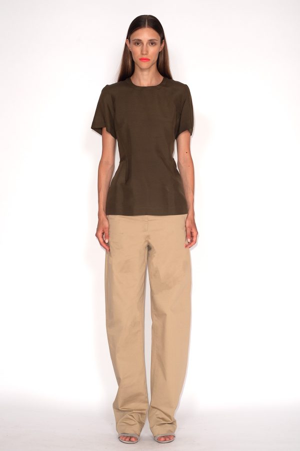 Silk-Peplum-Top-Ayda-&-Khaki-Barrel-Leg-Pants-1421