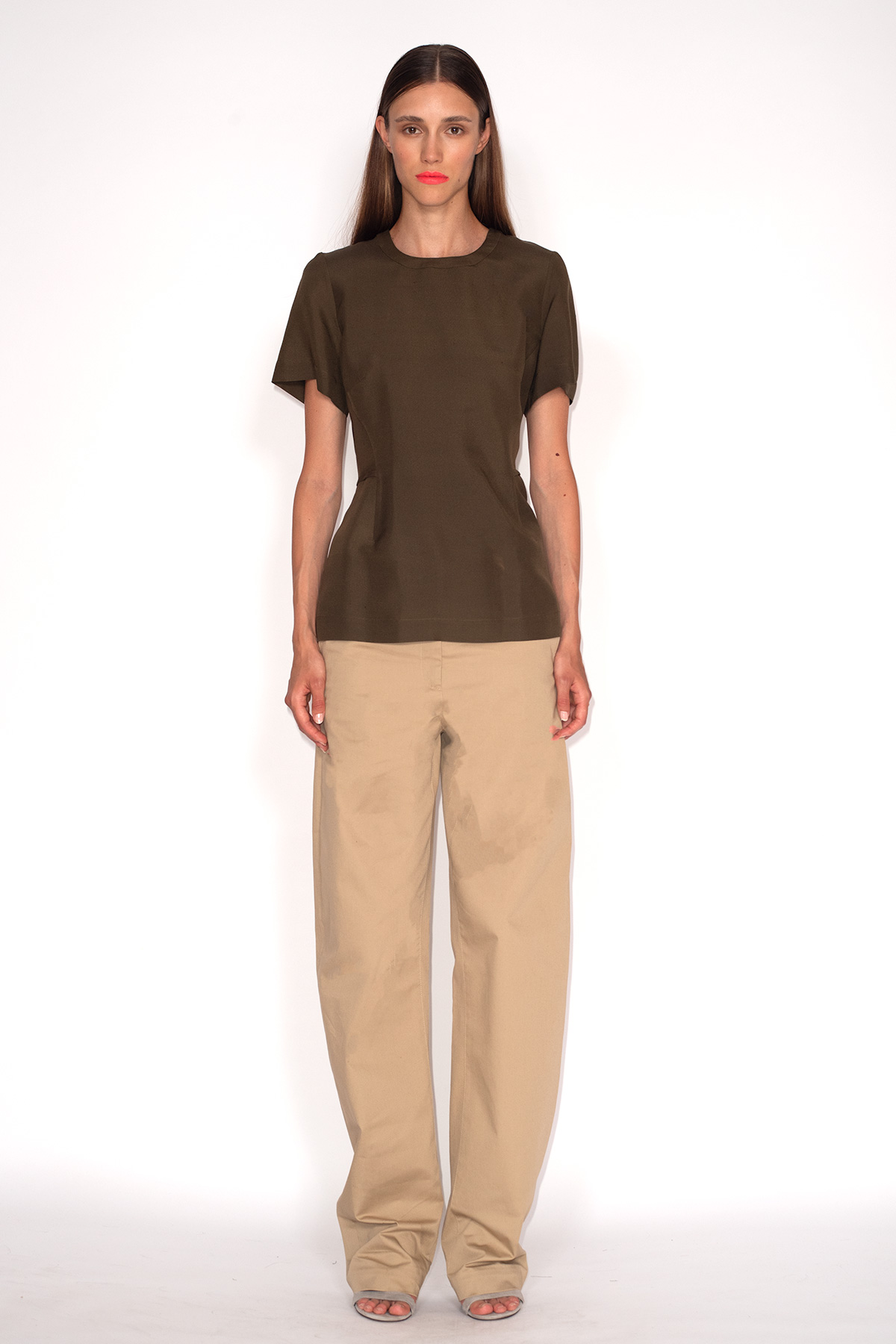 Silk-Peplum-Top-Ayda-&-Khaki-Barrel-Leg-Pants-1421