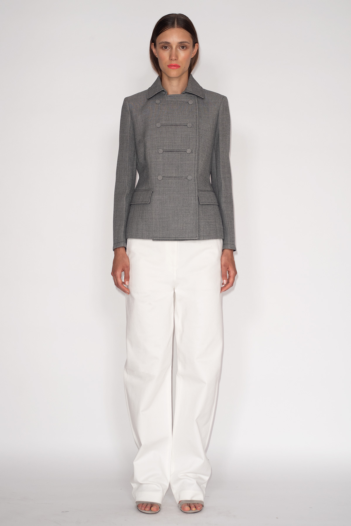 Summer-Tweed-Black-&-White-Chevalier-Jacket-&-White-Barrel-Leg-Jeans-941