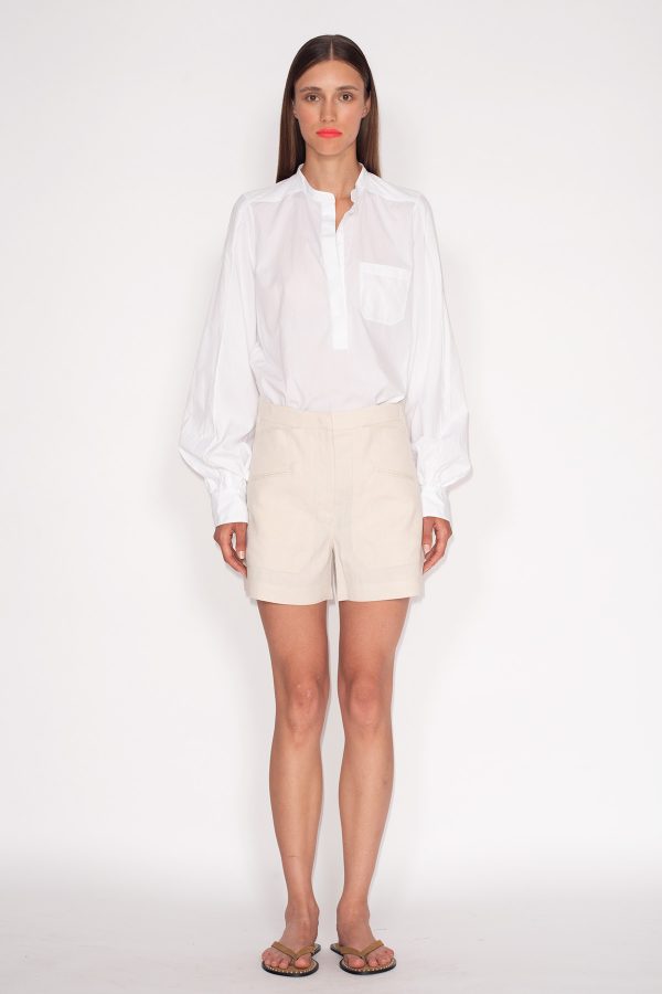 Wide-Sleeve-Blouse-&-Stone-Boat-Shorts-1389