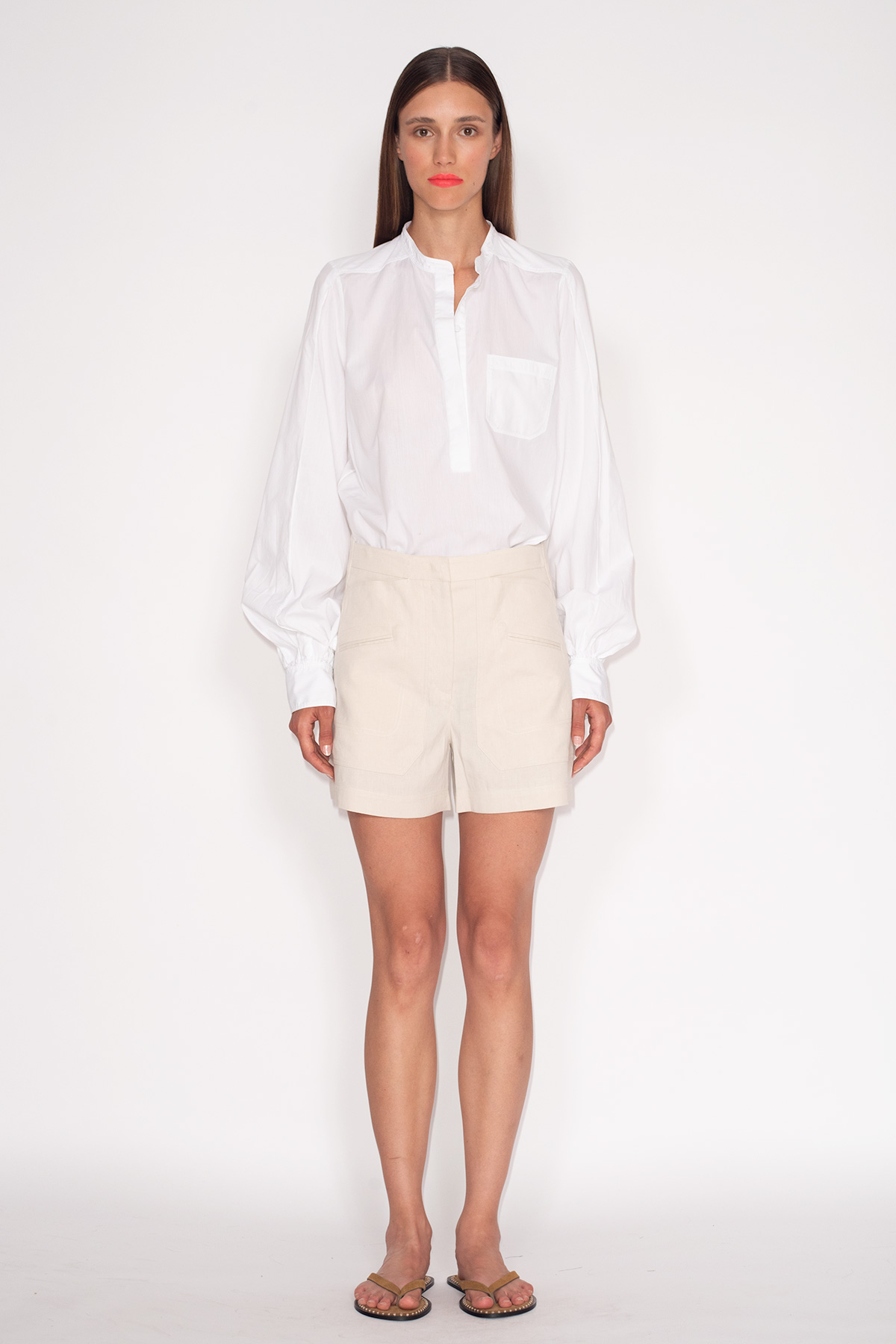 Wide-Sleeve-Blouse-&-Stone-Boat-Shorts-1389